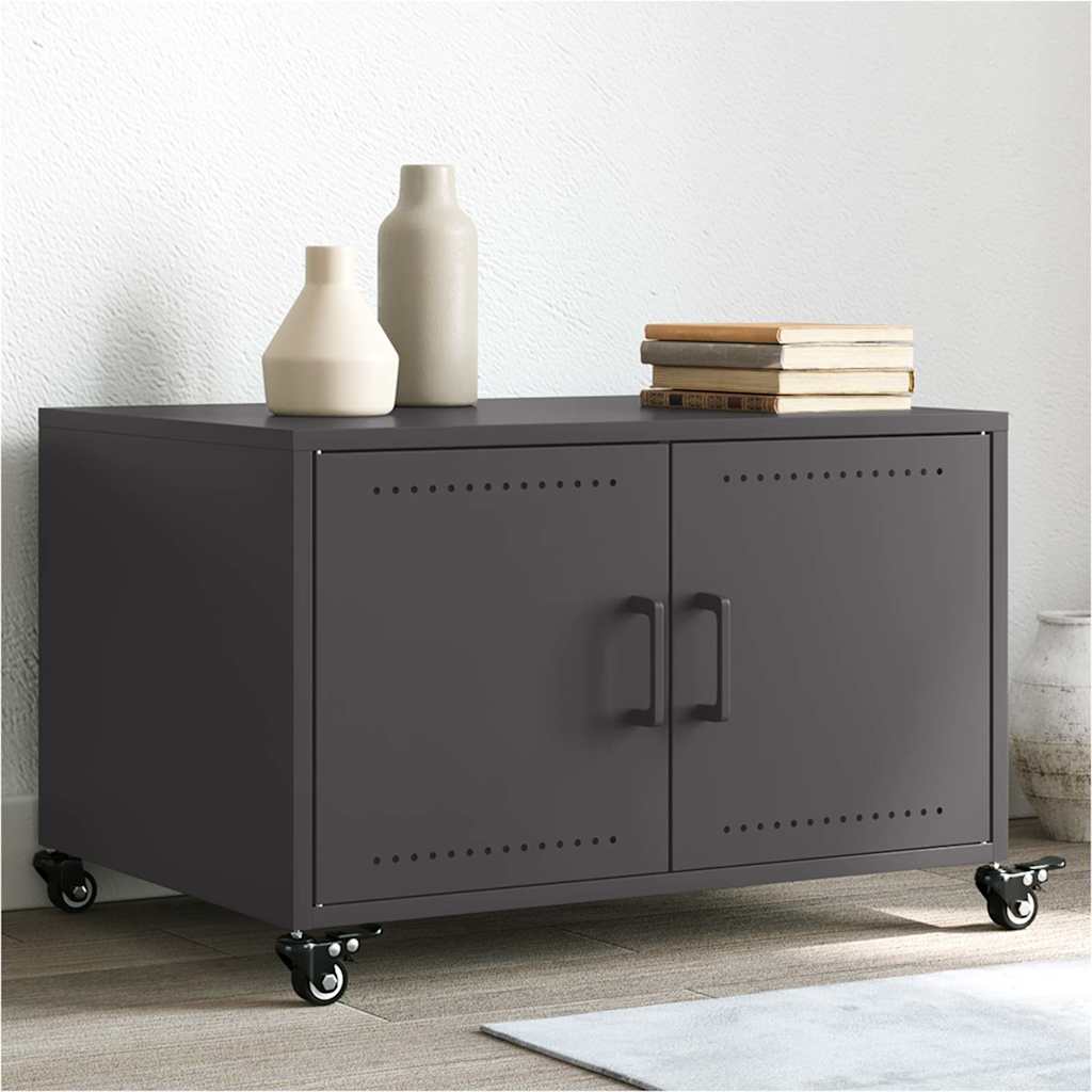 vidaXL Coffee Table Black 68x50x43.5 cm Steel 1