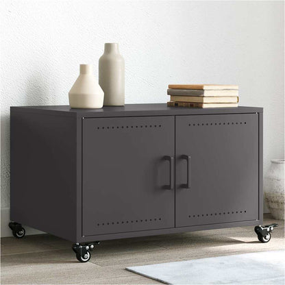vidaXL Coffee Table Black 68x50x43.5 cm Steel 1