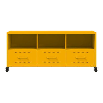 TV Cabinet 100,5x39x43,5 cm Steel Yellow