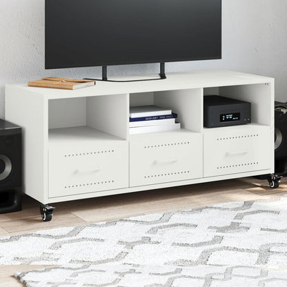 TV Cabinet 100,5x39x43,5 cm Steel White