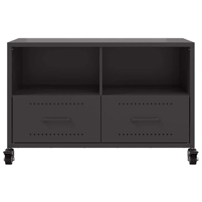 vidaXL TV Cabinet Black 68x39x43.5 cm Steel 6