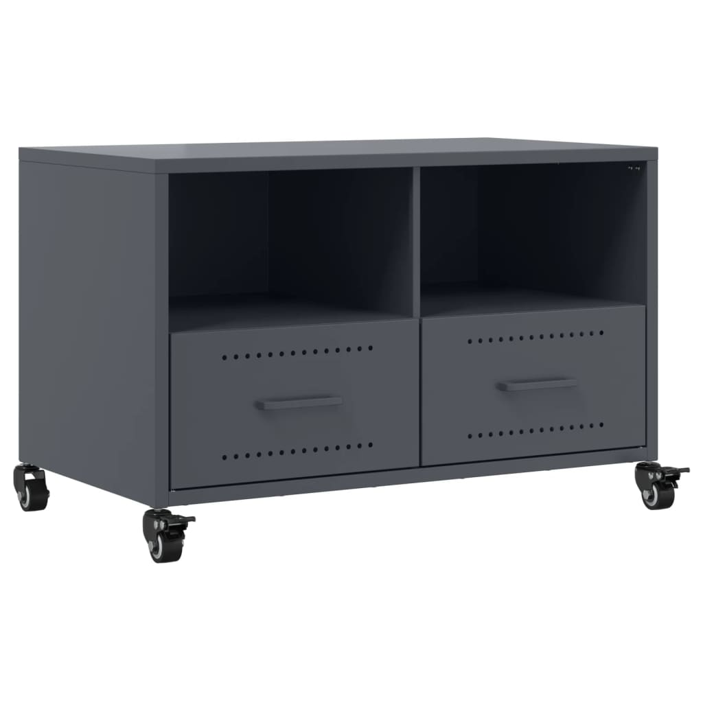 vidaXL TV Cabinet Anthracite 68x39x43.5 cm Steel 2