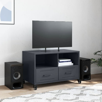 vidaXL TV Cabinet Anthracite 68x39x43.5 cm Steel 3