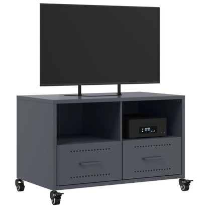 vidaXL TV Cabinet Anthracite 68x39x43.5 cm Steel 4