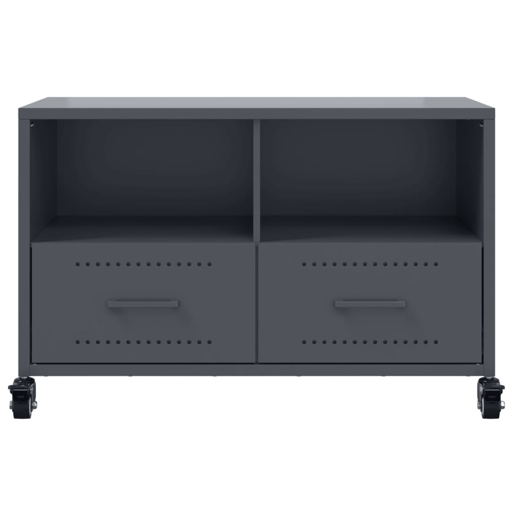 vidaXL TV Cabinet Anthracite 68x39x43.5 cm Steel 6