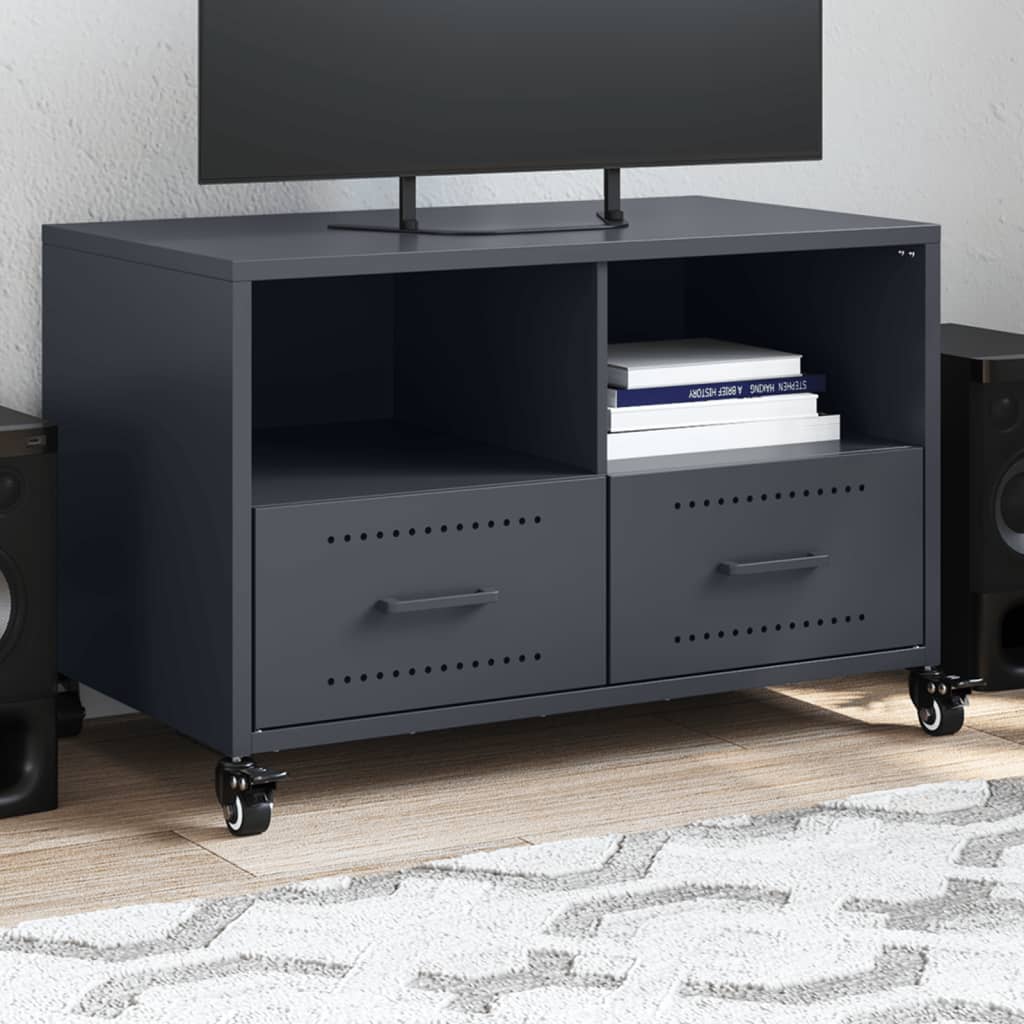 vidaXL TV Cabinet Anthracite 68x39x43.5 cm Steel 1