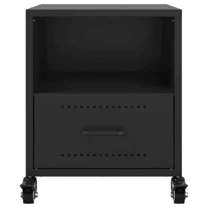 vidaXL Bedside Cabinet | Black | Cold-rolled steel | Small | Portable 6
