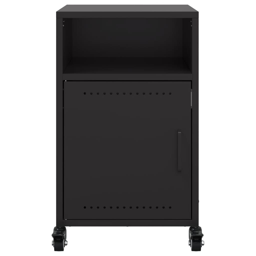 vidaXL Bedside Cabinets 2 pcs Black 36x39x59 cm Steel 5