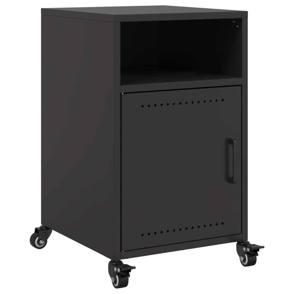 vidaXL Bedside Cabinets 2 pcs Black 36x39x59 cm Steel 6