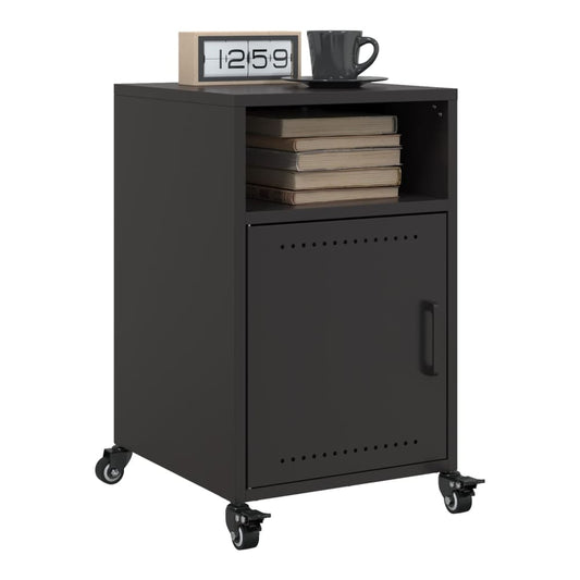 Bedside Cabinets 36x39x59 cm Steel Black