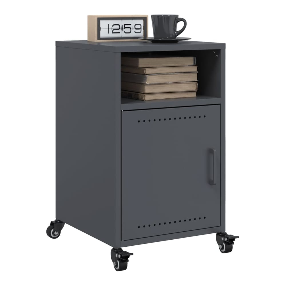 Bedside Cabinets 36x39x59 cm Steel Anthracite