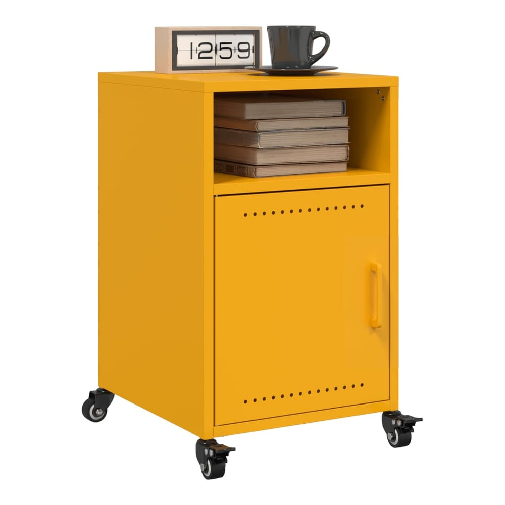 Bedside Cabinets 36x39x59 cm Steel Yellow