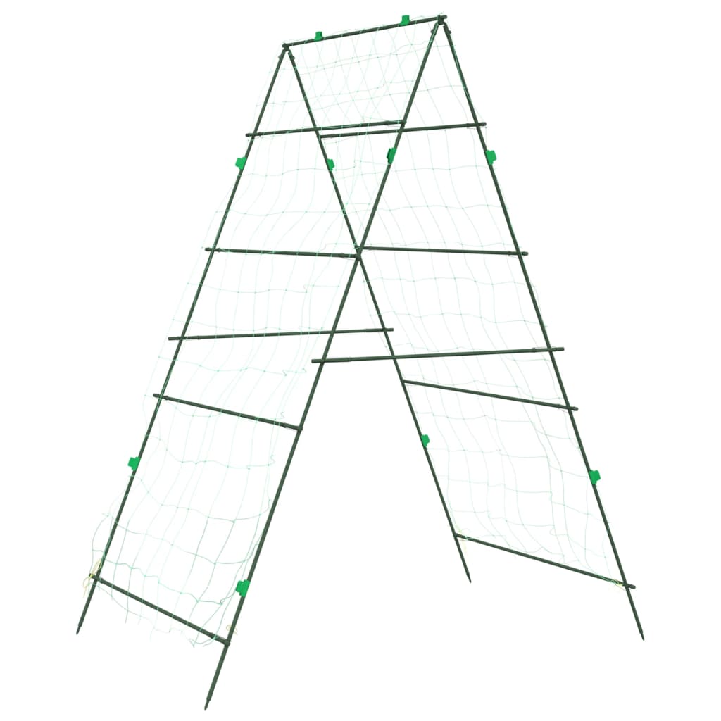 vidaXL Garden Trellis for Climbing Plants A-Frame 99x90x175.5 cm Steel 6