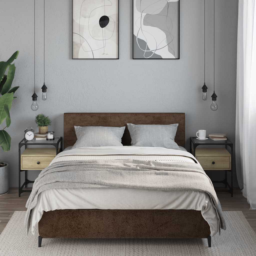 Bedside Cabinets 40x40x55 cm Engineered Wood Sonoma oak 2