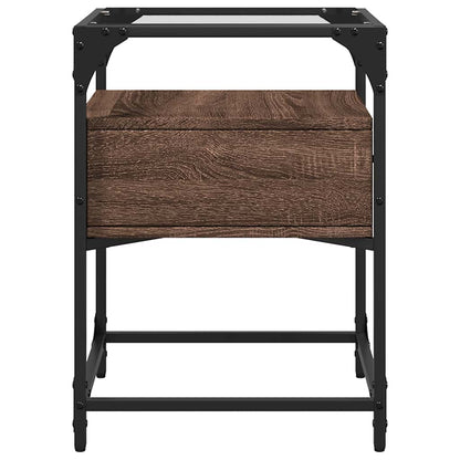 vidaXL Bedside Cabinet Brown Oak 40x40x55 cm Engineered Wood 5