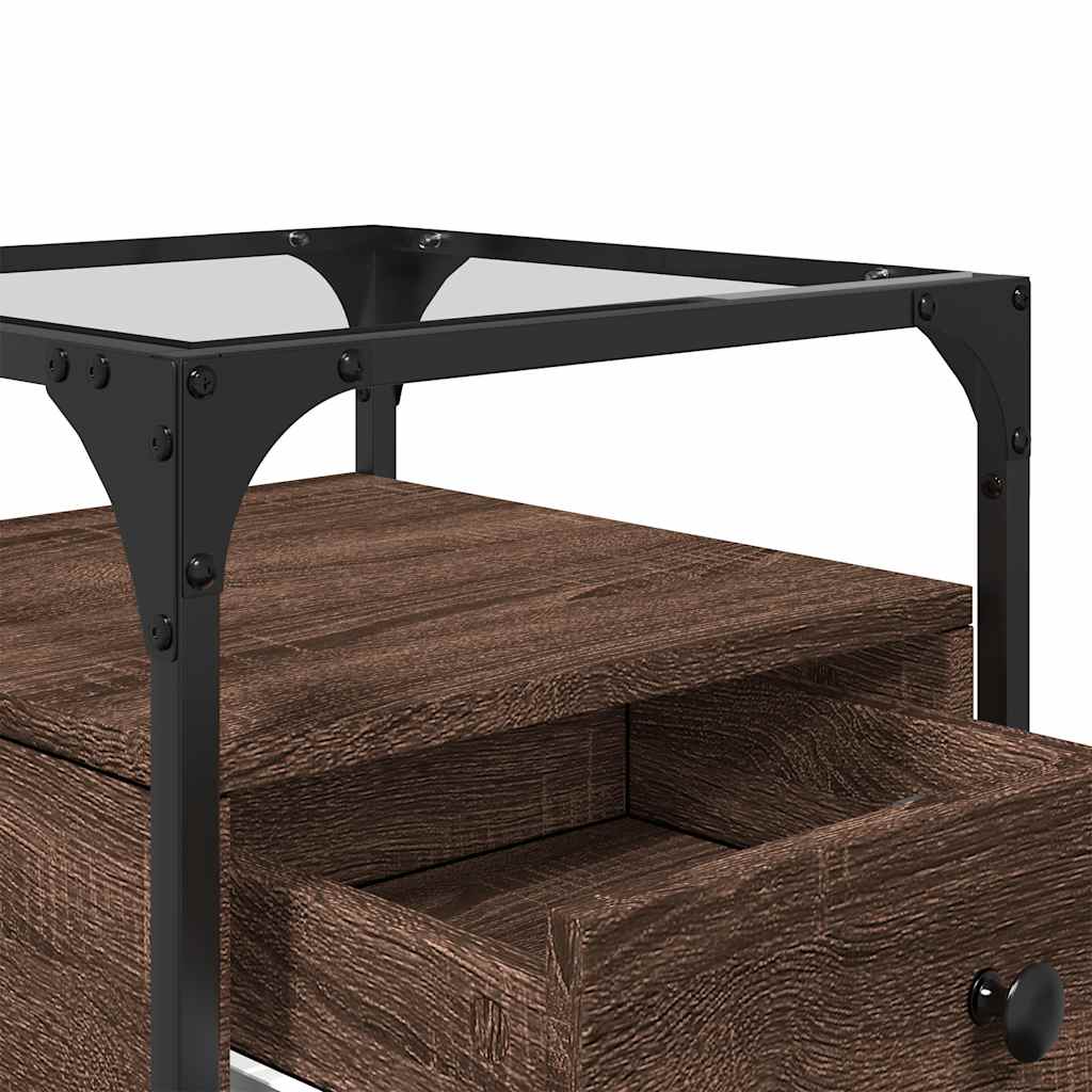 Bedside Cabinets 40x40x55 cm Engineered Wood Brown oak 1