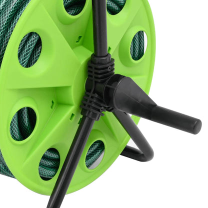 vidaXL Free Standing Green Hose Reel with 30 m Hose PVC 5
