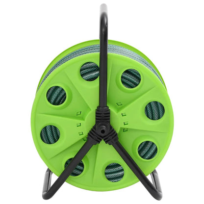 vidaXL Free Standing Green Hose Reel with Hose Fitting Set 0.5" 30 m PVC 3