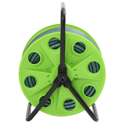 vidaXL Free Standing Green Hose Reel with Hose Fitting Set 0.75" 20 m PVC 3