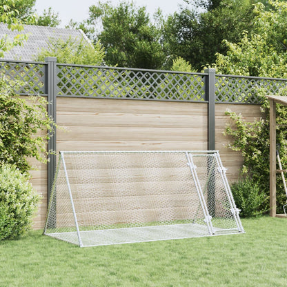 vidaXL Rabbit Hutch Silver 200x105x91 cm Galvanised Steel 3
