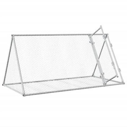 vidaXL Rabbit Hutch Silver 200x105x91 cm Galvanised Steel 4