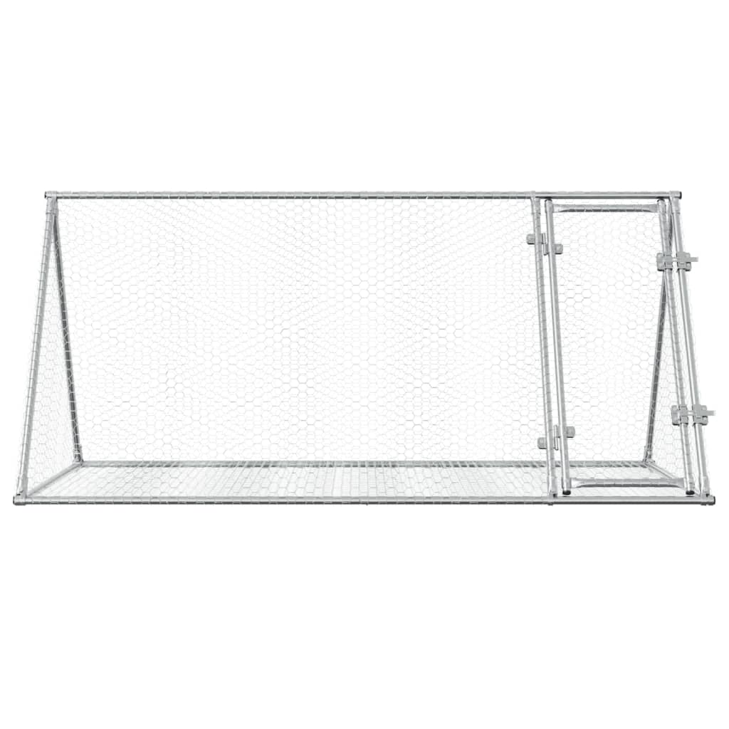 vidaXL Rabbit Hutch Silver 200x105x91 cm Galvanised Steel 5