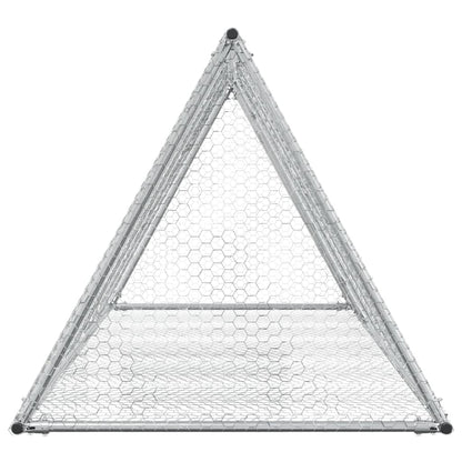 vidaXL Rabbit Hutch Silver 200x105x91 cm Galvanised Steel 6
