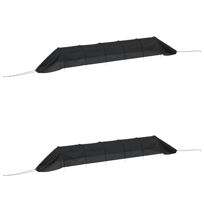 vidaXL Netting Tunnels 2 pcs Black Steel and Polyethylene 2