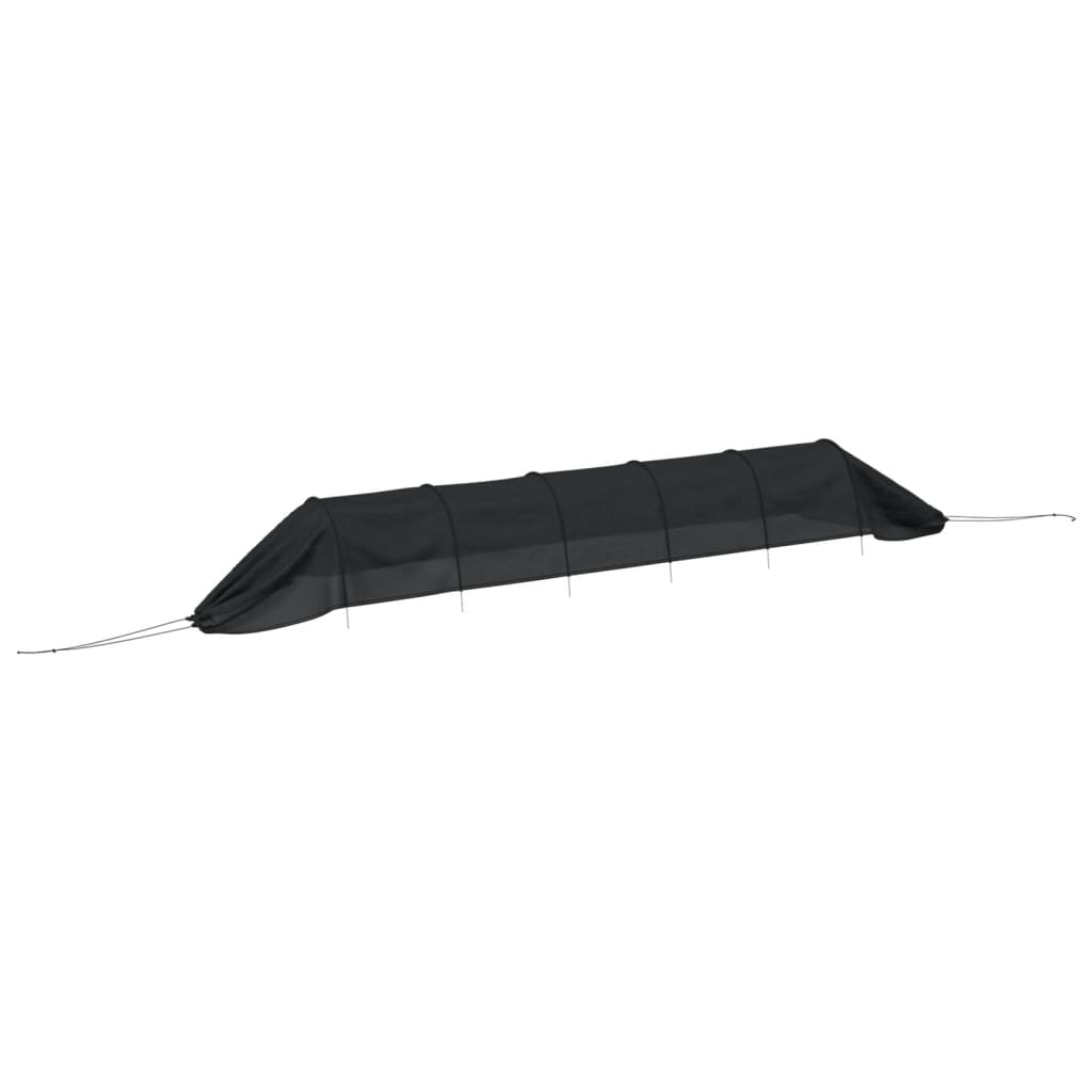 vidaXL Netting Tunnels 2 pcs Black Steel and Polyethylene 4