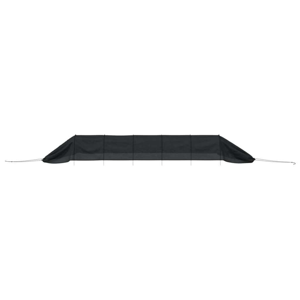 vidaXL Netting Tunnels 2 pcs Black Steel and Polyethylene 5