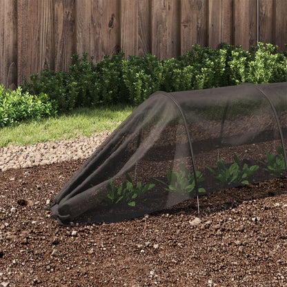 vidaXL Netting Tunnels 2 pcs Black Steel and Polyethylene 1