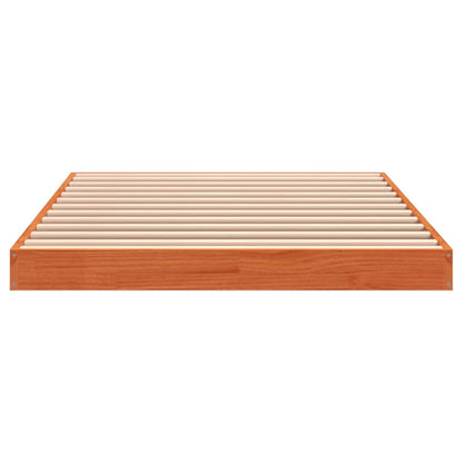 vidaXL Bed Frame without Mattress Wax Brown 100x200 cm Solid Wood Pine 5