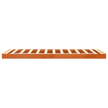 vidaXL Bed Frame without Mattress Wax Brown 100x200 cm Solid Wood Pine 6