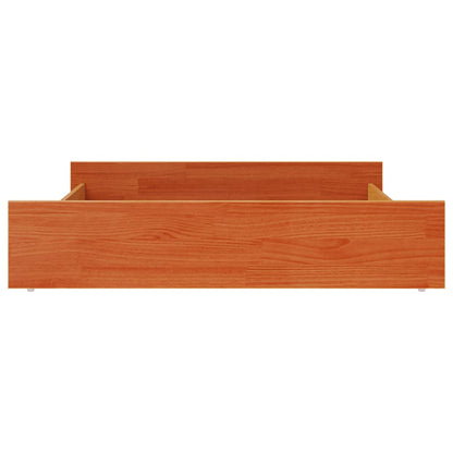 vidaXL Bed Drawers 2 pcs Wax Brown Solid Wood Pine 4