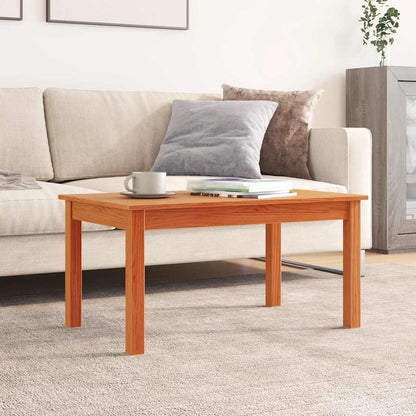 vidaXL Coffee Table Wax Brown 80x50x40 cm Solid Wood Pine 3