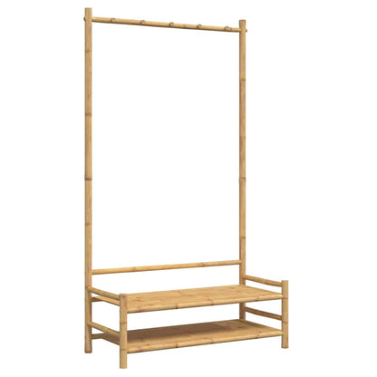vidaXL Clothes Rack with Shelves 103x40x183 cm Bamboo 2