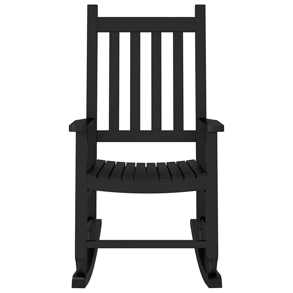 vidaXL Rocking Chair for Children Black Solid Wood Poplar 4