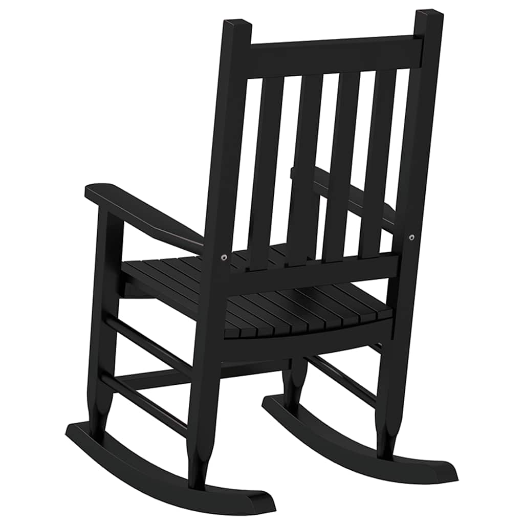 vidaXL Rocking Chair for Children Black Solid Wood Poplar 6