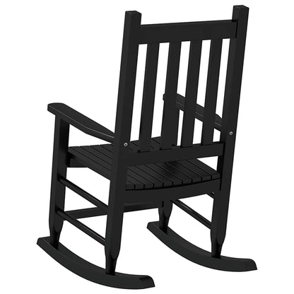 vidaXL Rocking Chair for Children Black Solid Wood Poplar 6