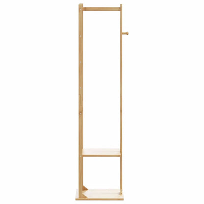 vidaXL Coat Stand with Hooks and Shelves 38.5x30x156 cm Bamboo 3