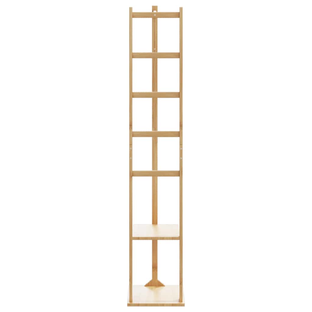 vidaXL Coat Stand with Hooks and Shelves 38.5x30x156 cm Bamboo 4
