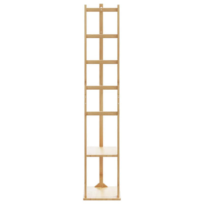 vidaXL Coat Stand with Hooks and Shelves 38.5x30x156 cm Bamboo 4