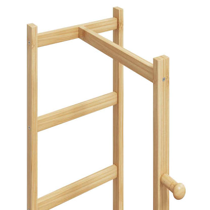 vidaXL Coat Stand with Hooks and Shelves 38.5x30x156 cm Bamboo 6