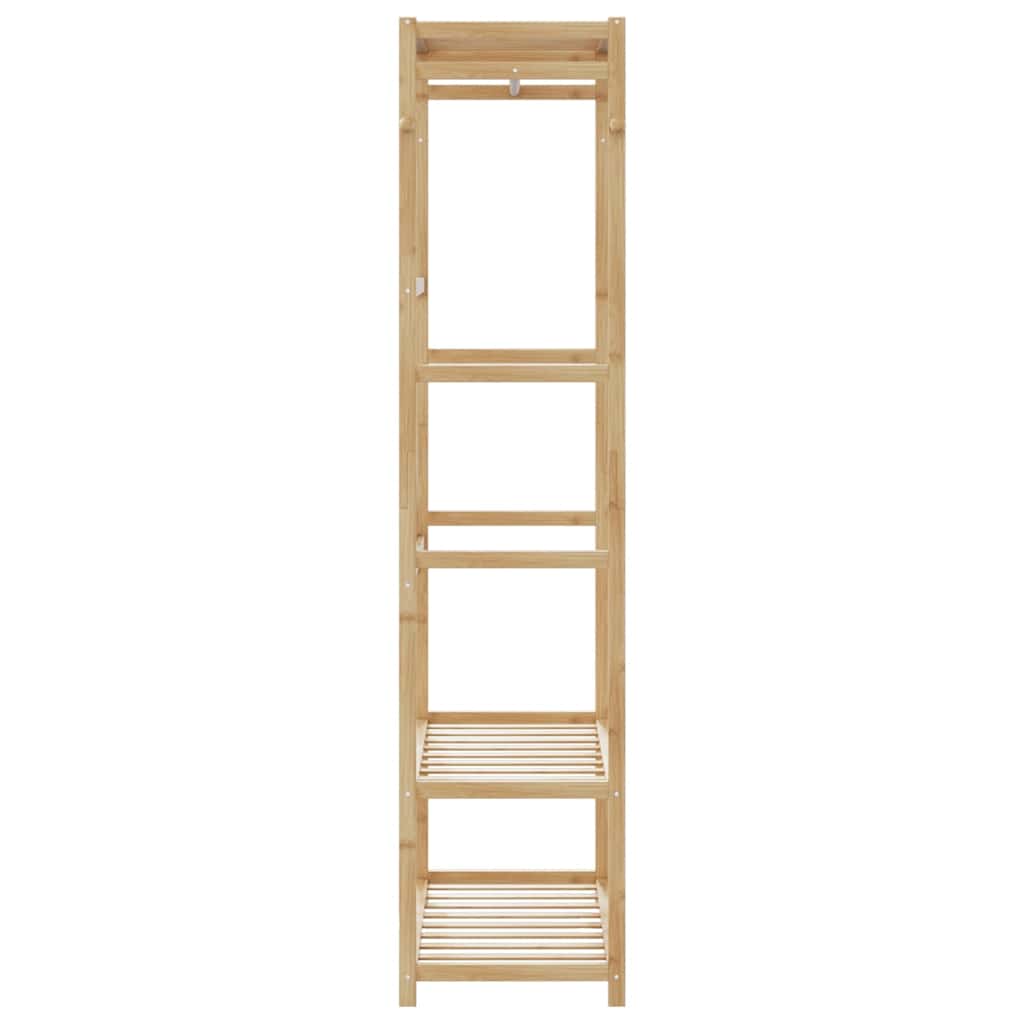 vidaXL Clothes Rack with Shelves 80x40x175 cm Bamboo 4