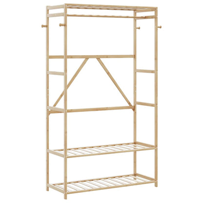vidaXL Clothes Rack with Shelves 110x40x175 cm Bamboo 1