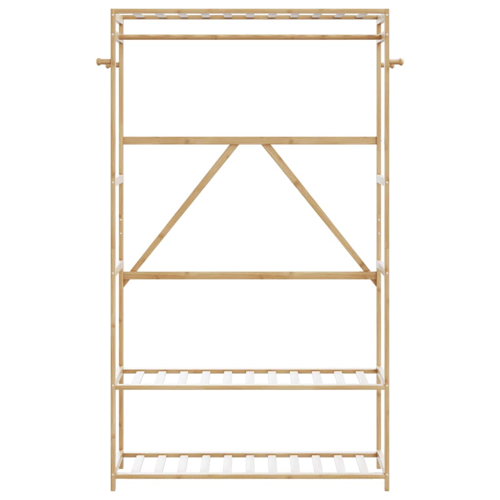 vidaXL Clothes Rack with Shelves 110x40x175 cm Bamboo 3
