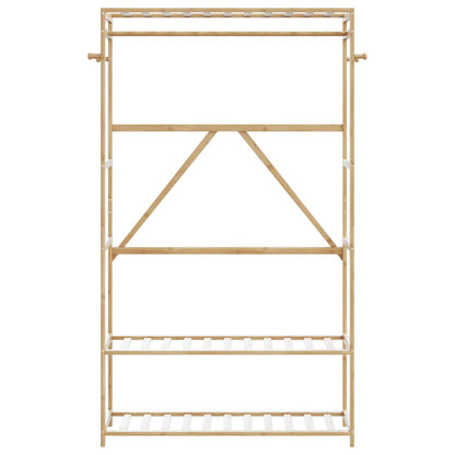 vidaXL Clothes Rack with Shelves 110x40x175 cm Bamboo 3
