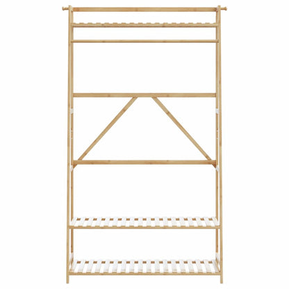 vidaXL Clothes Rack with Shelves 110x40x180 cm Bamboo 3