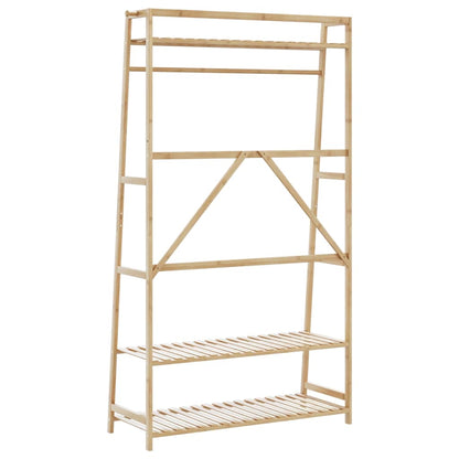 vidaXL Clothes Rack with Shelves 110x40x180 cm Bamboo 4