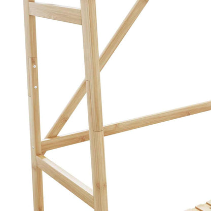 vidaXL Clothes Rack with Shelves 110x40x180 cm Bamboo 6